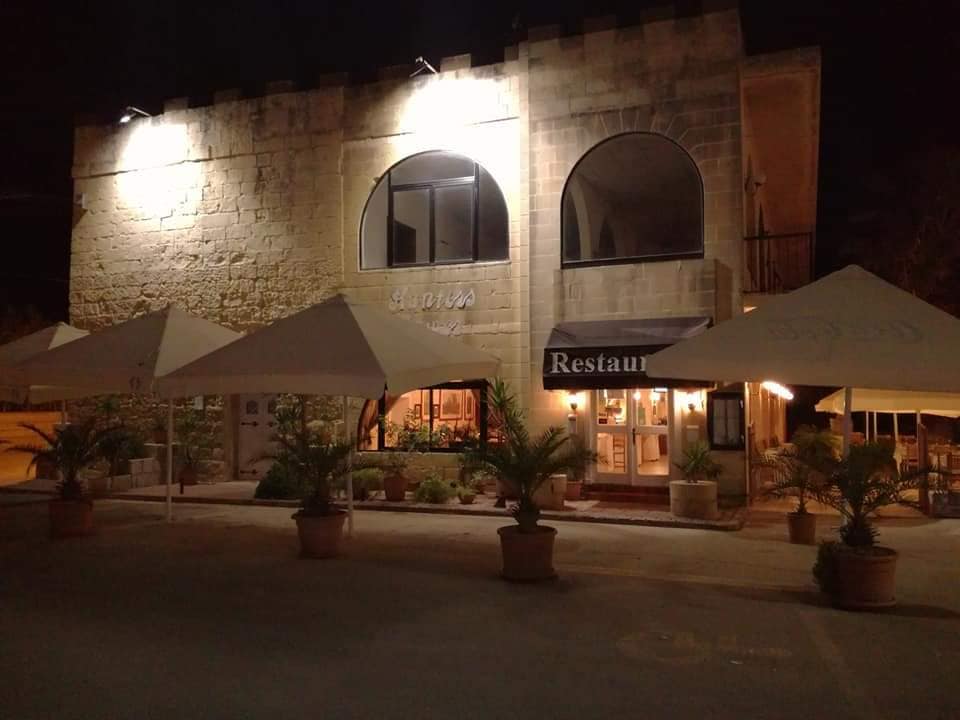 Restaurant facade by Night